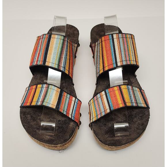 Volatile Vittoria Serape Wedge Women's Multicolor Casual Sandals Size 9 - Picture 4 of 9